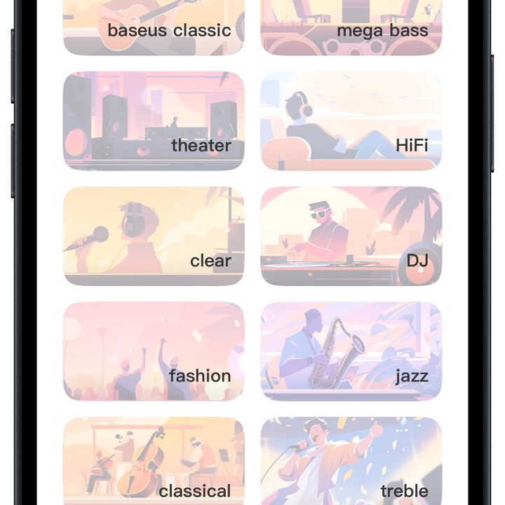 Baseus app for iOS EQ presets.