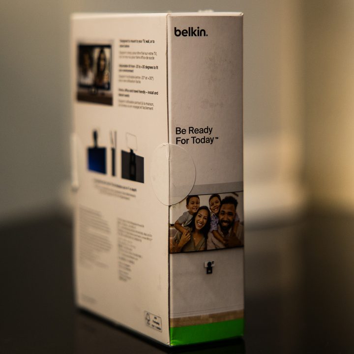 The box for the Belkin iPhone Mount with MagSafe for Apple TV 4K.