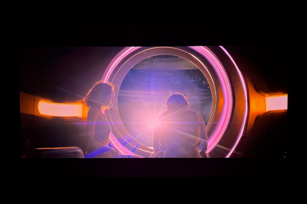 A scene from Apple TV Plus' Foundation, showcasing the BenQ V5000i projector's Bright Cinema mode.
