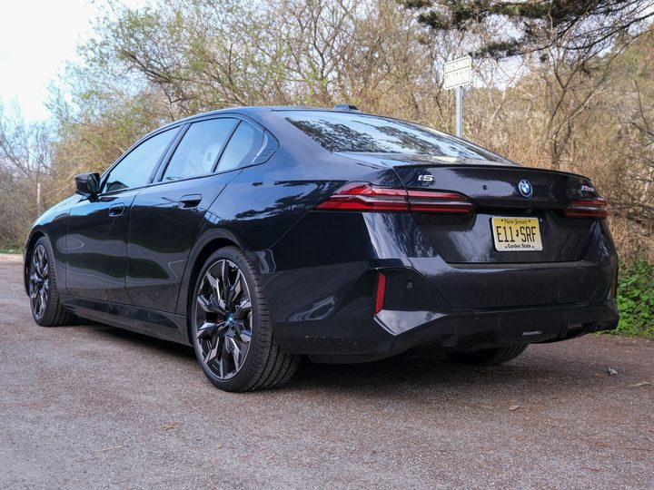 BMW i5 M60 Rear Three-Quarters