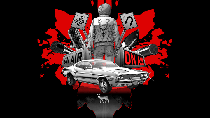 Key Art for Heading Out shows a man and a car.