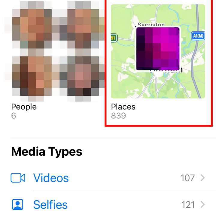 The Places album in Photos.