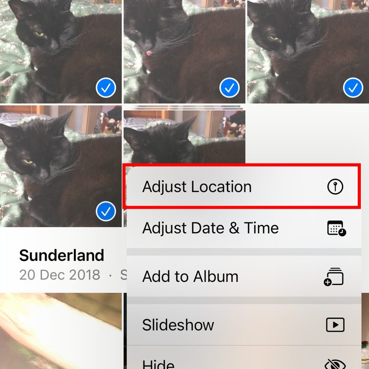 Adjusting the location of multiple images at once.