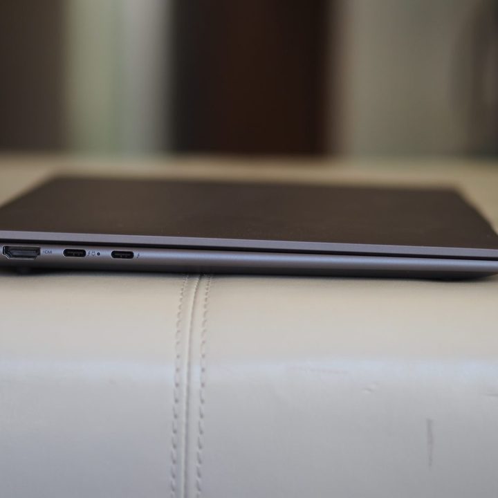 Lenovo Slim 7i Gen 9 left side view showing ports.