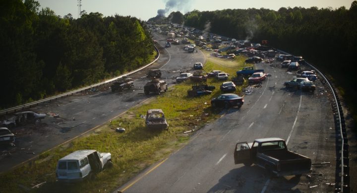 Mass destruction in the movie, "Civil War."