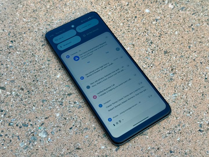 Moto G 5G (2024) in Sage Green showing notifications.