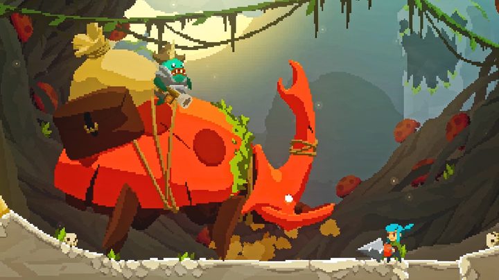 A giant beetle stands in Pepper Grinder.