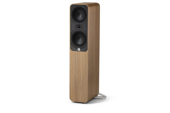 The Q Acoustics 5050 floorstanding speakers.