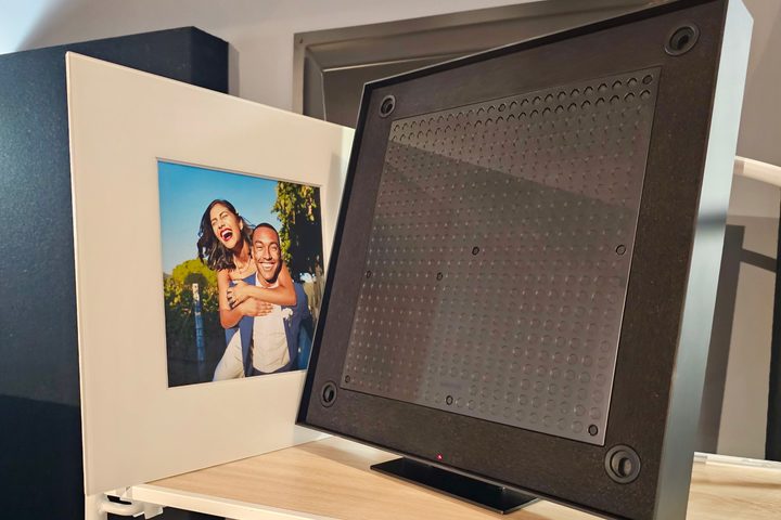 Samsung Music Frame with photo panel removed.