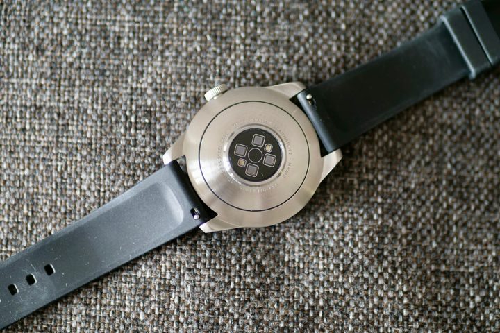 The Withings ScanWatch 2's heart rate sensor.