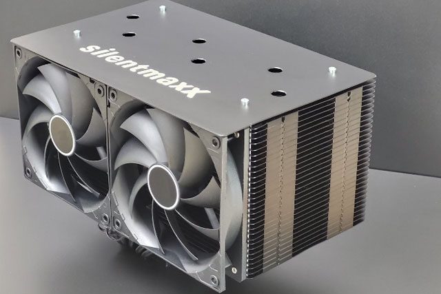 SilentMaxxx Titan CPU cooler with fans.