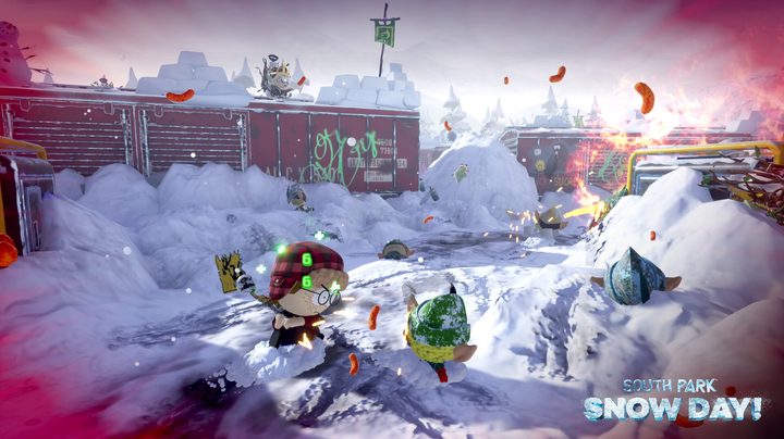 A kid fights enemies in South Park: Snow Day!