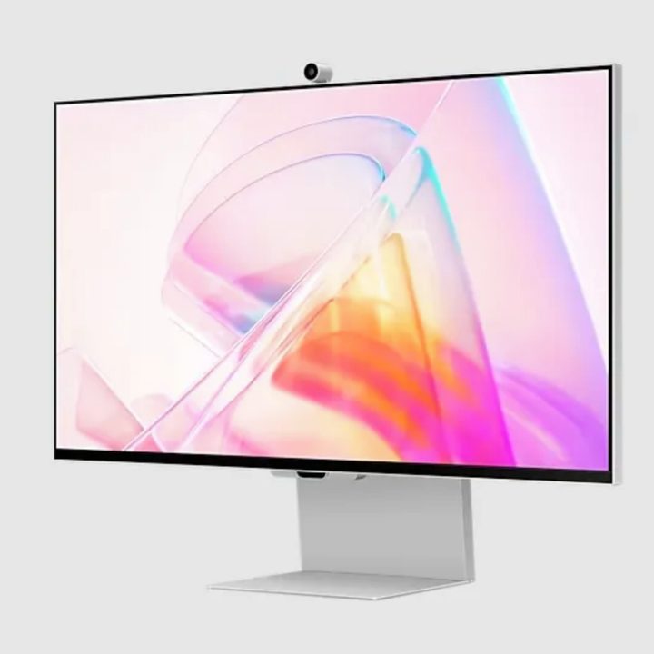A press photo of the ViewFinity S9 on a grey background.