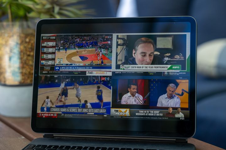 Multiview on YouTube TV on an iPad.