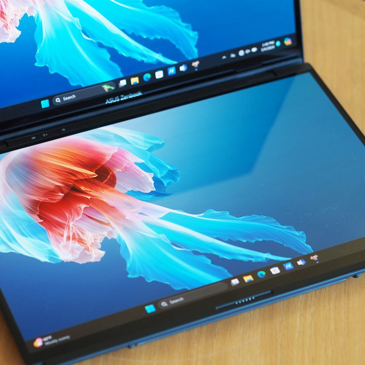 The two screens of the Zenbook Duo.