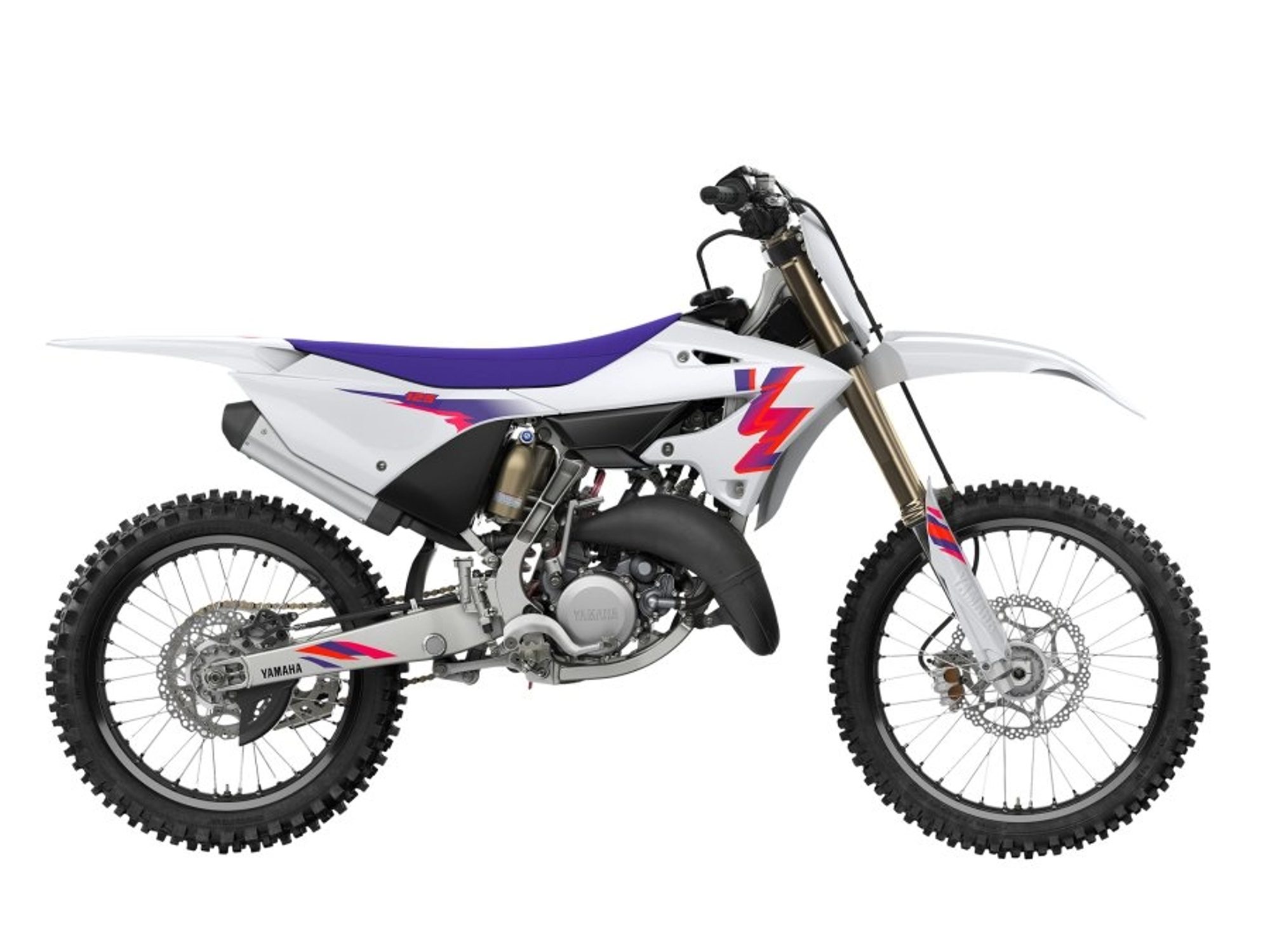 2024 Yamaha YZ125 Anniversary Edition product shot on white background.