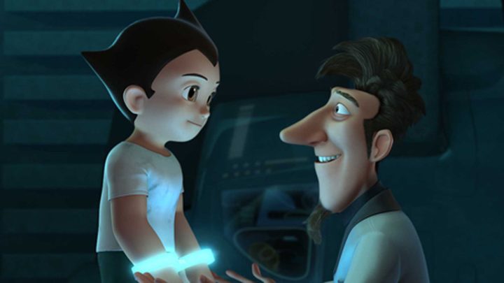 Astro Boy and Dr. Bill Tenma in Astro Boy.