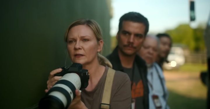 Kirsten Dunst and co. in the film "Civil War."