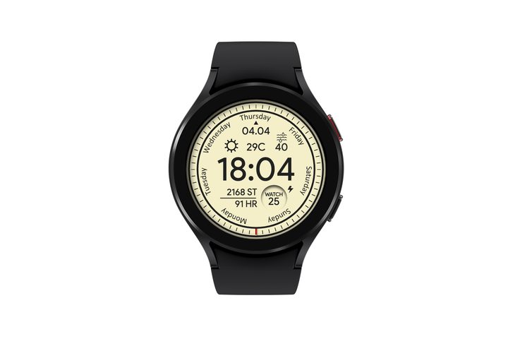 CLV-Dak Facer Wear OS watch face for Samsung Galaxy Watch.