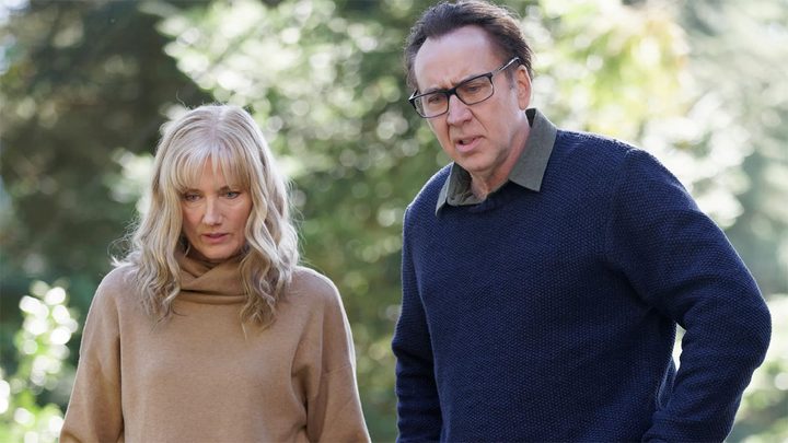 Joely Richardson and Nicolas Cage in Color Out of Space.
