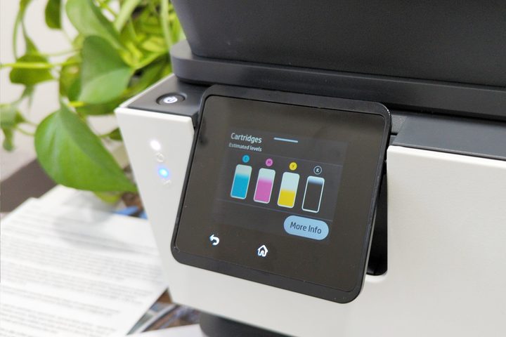 HP's OfficeJet Pro 9125e's large ink cartridges last a long time.