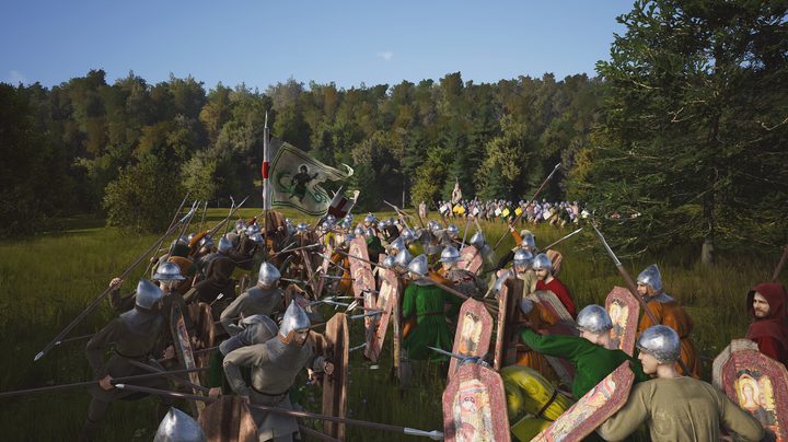 Two armies clash in Manor Lords.