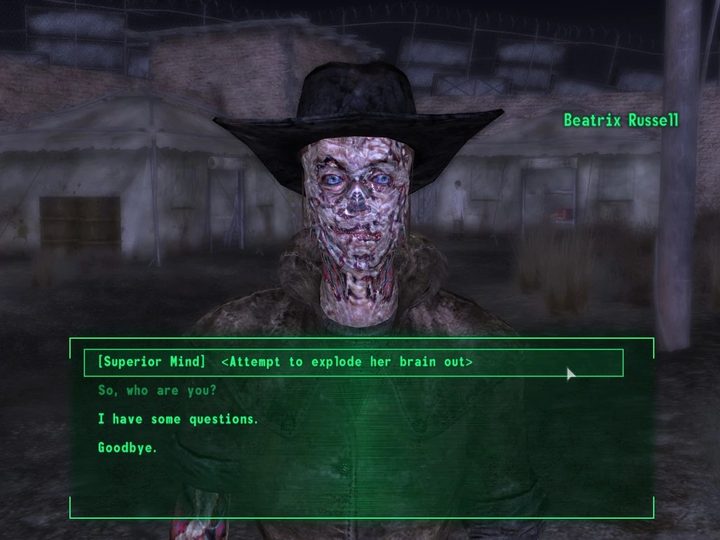 A dialog choice in New Vegas.