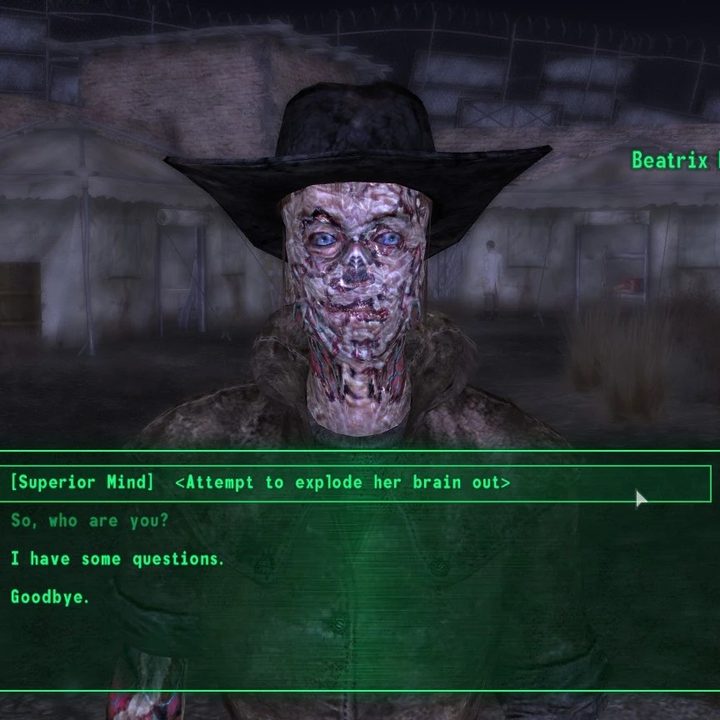 A dialogue choice in New Vegas.