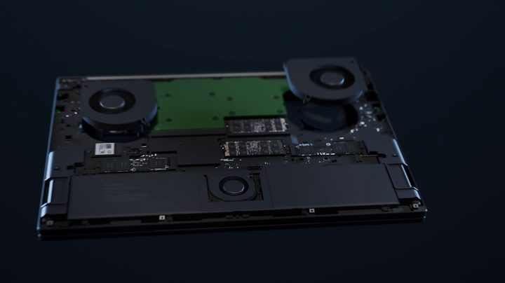 The vapor chamber on the Razer Blade 18 2024.