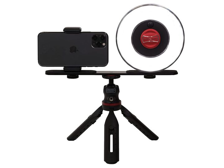 The Rotolight Ultimate Vlogging Kit with a phone.