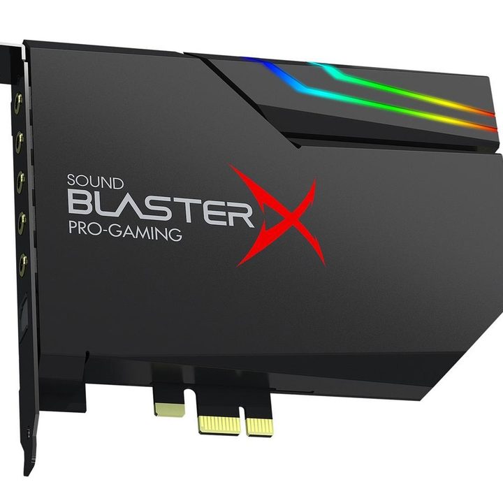 A Creative Sound Blaster X sound card.