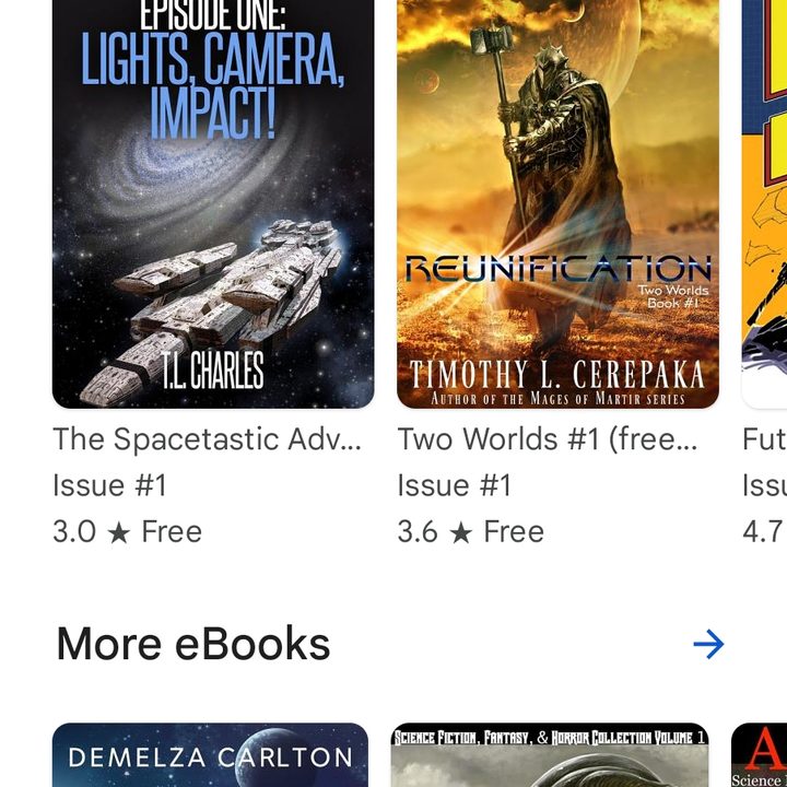 Browsing free books on Google Play Books.