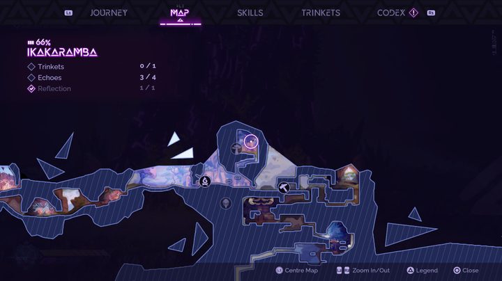 A map screen in Tales of Kenzera: ZAU.