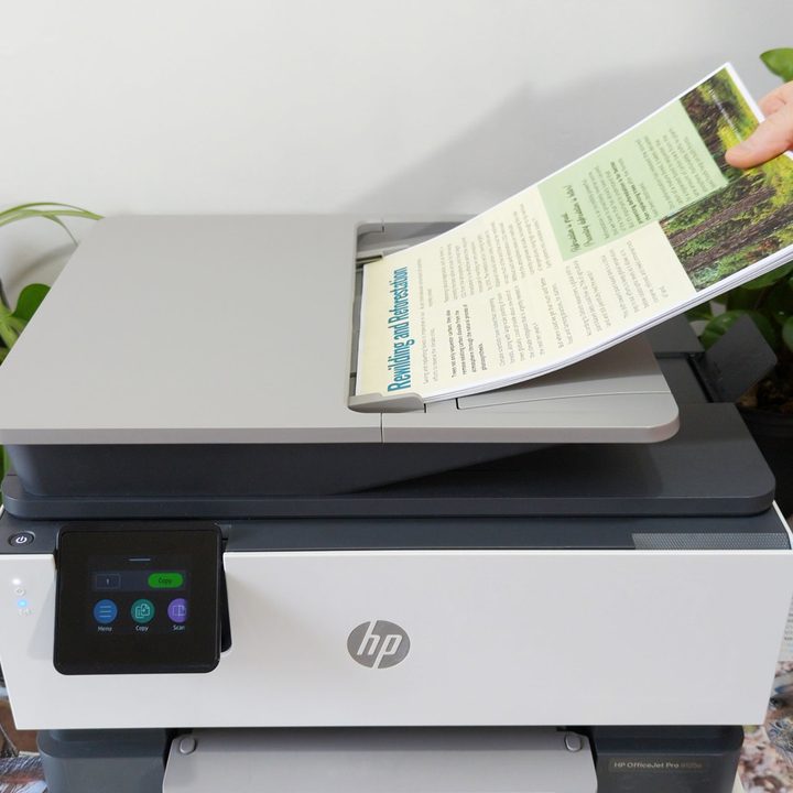 The OfficeJet Pro 9125e's ADF is quick and handles duplex well.
