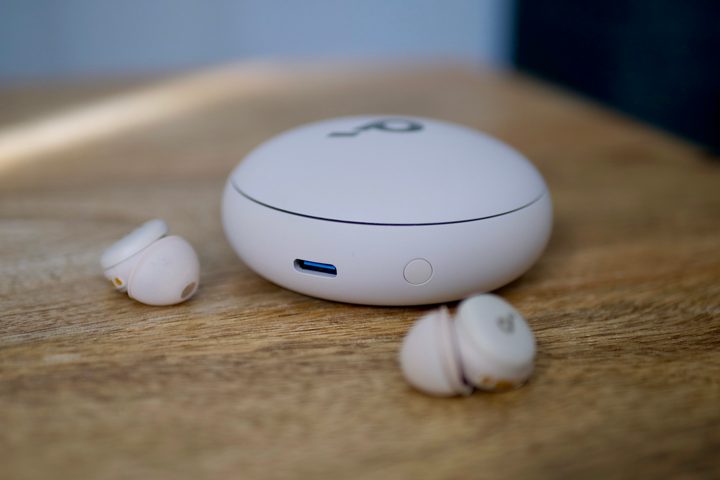 The Anker Soundcore Sleep A20's charging port.