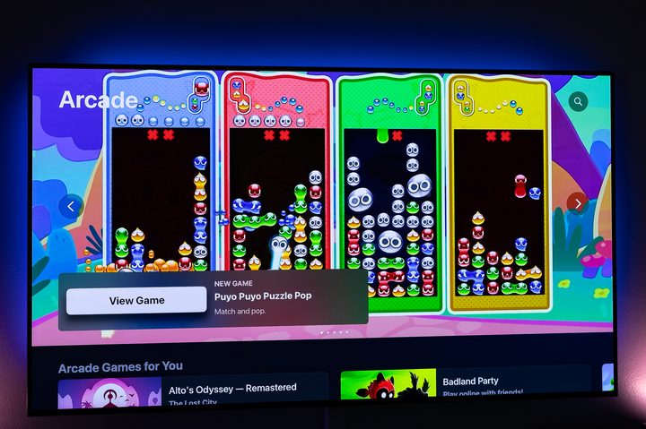 Apple Arcade on Apple TV 4K.