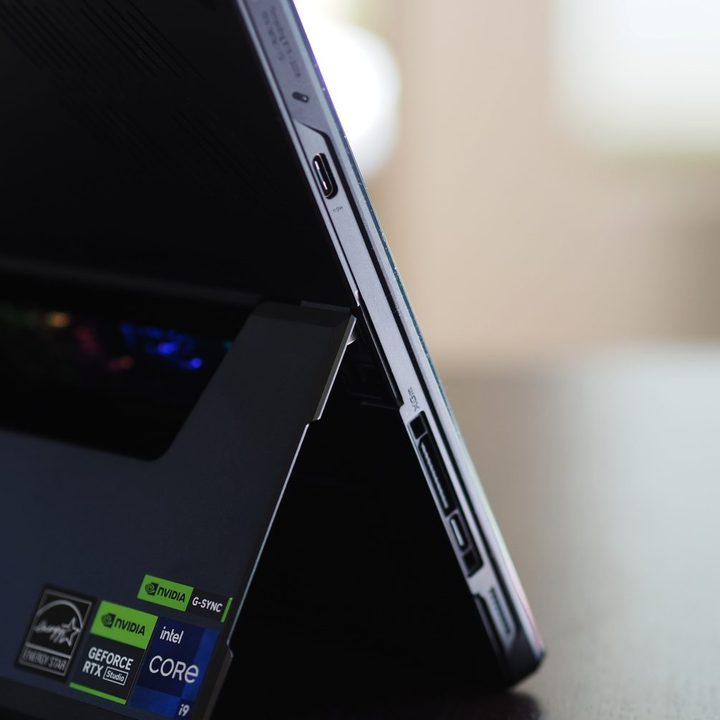 Asus ROG Flow Z13 left side view showing ports.