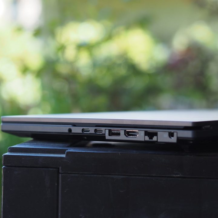 Asus Vivobook Pro 15 OLED Q533 right side view showing ports.
