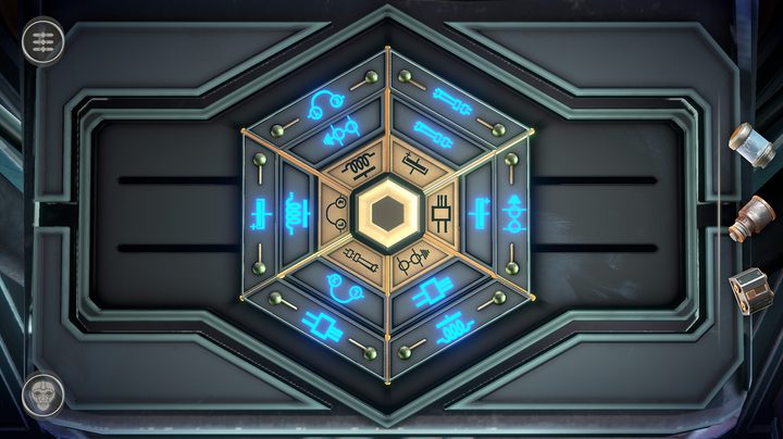 Symbols appear on a puzzle in Boxes: Lost Fragments.
