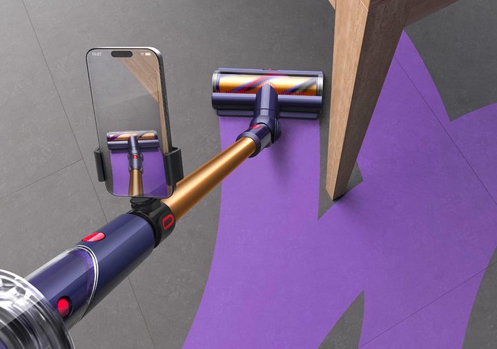 Dyson's AR CleanTrace feature.