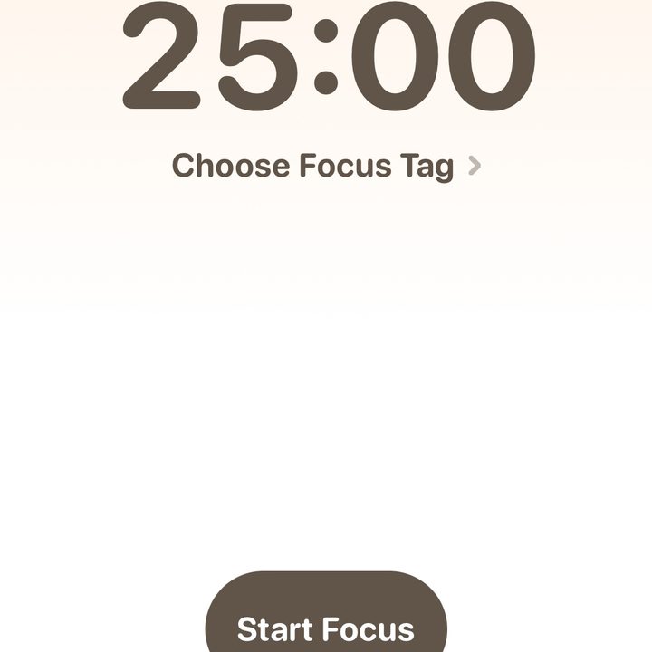 The main FocusPomo page.