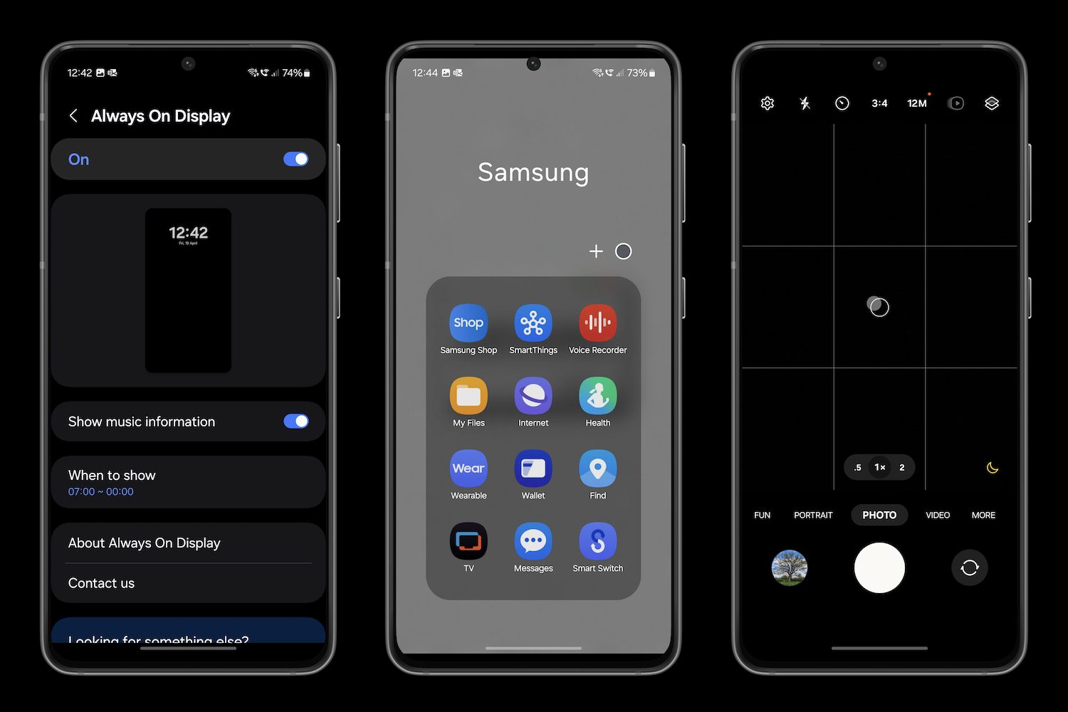 Screenshots taken from the Samsung Galaxy A55.