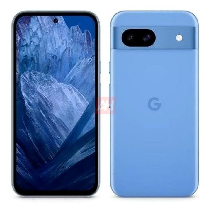 A render of the Google Pixel 8a in its Bay color.