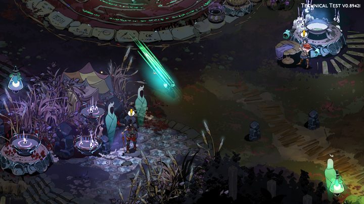 The main character dashing in Hades 2.