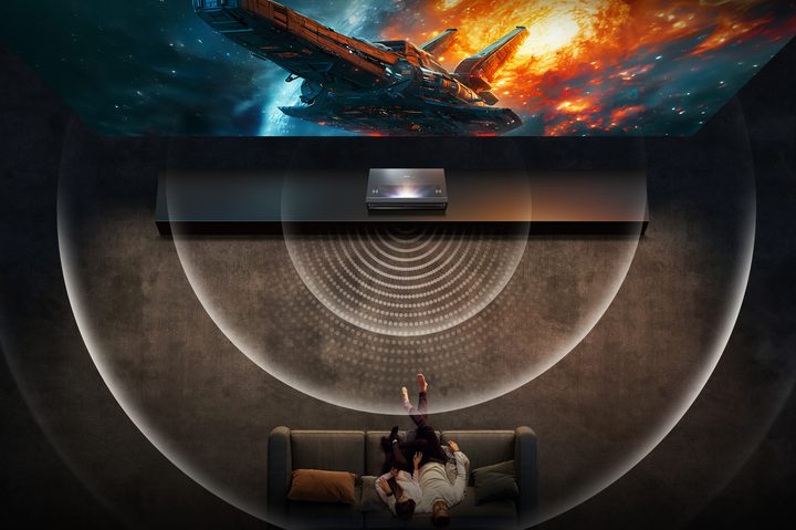 The Hisense PX3-Pro Laser Cinema's new Harman Kardon sound system.