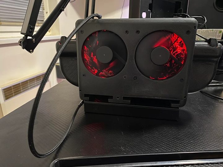 Fans on the homemade Ryzen Deck.