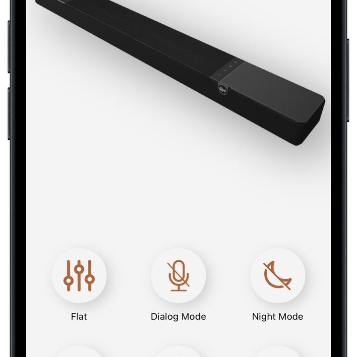 Klipsch Connect Plus app for iOS: Home screen.