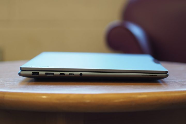 Lenovo Yoga Pro 9i 16 left side view showing ports.