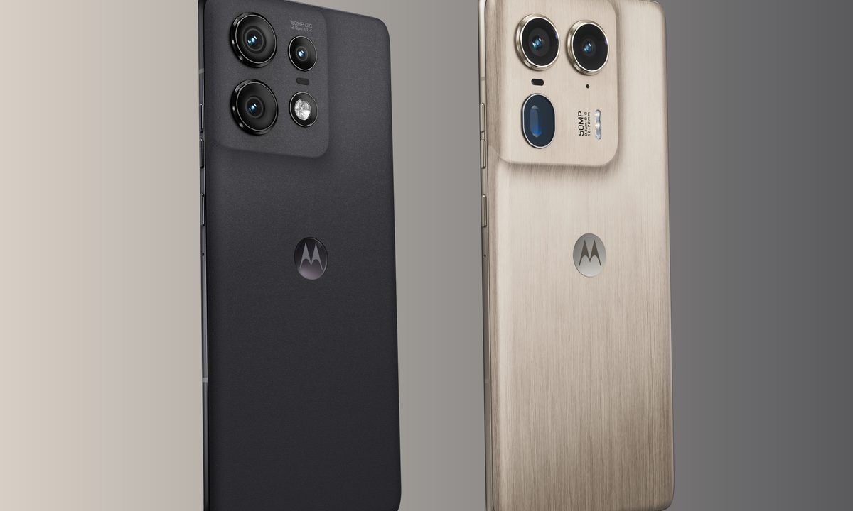 The Motorola Edge 50 Pro and Motorola Edge 50 Ultra next to each other.