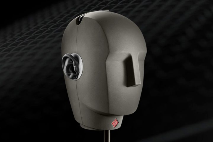 A Neumann KU 100 Dummy Head Binaural Microphone.